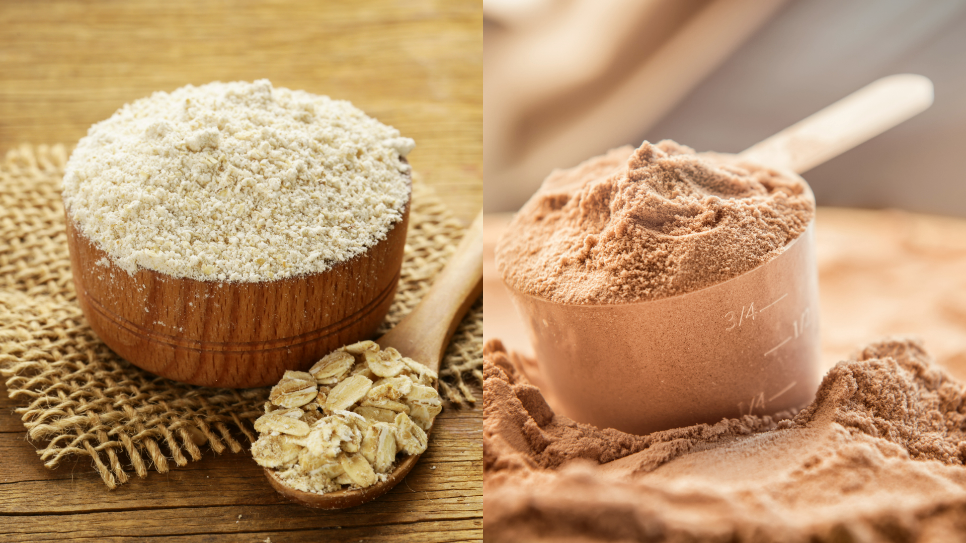 protein powder and oat flour